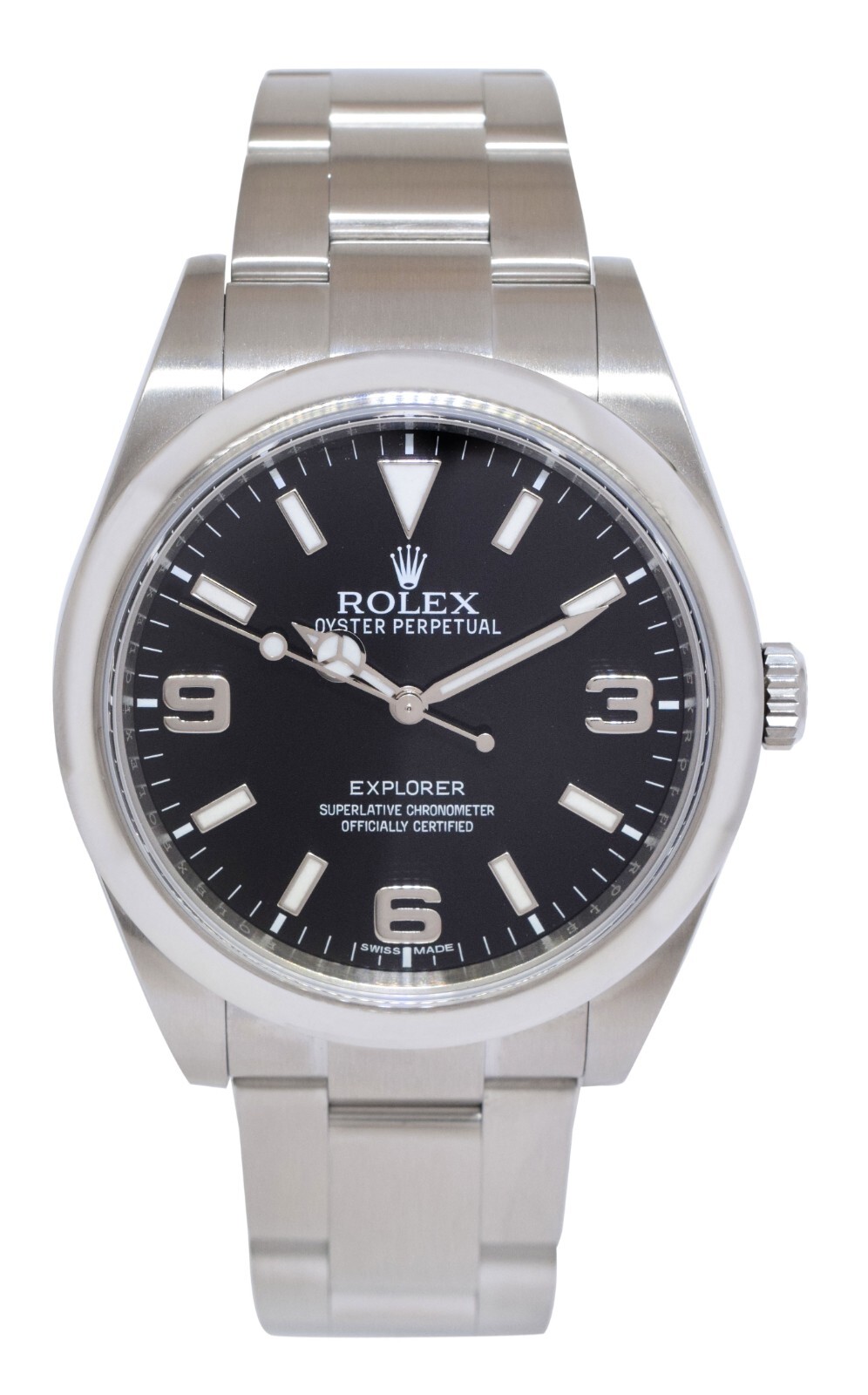 Rolex Explorer Stainless Steel Black Dial MK1 Mens 39mm Watch 214270
