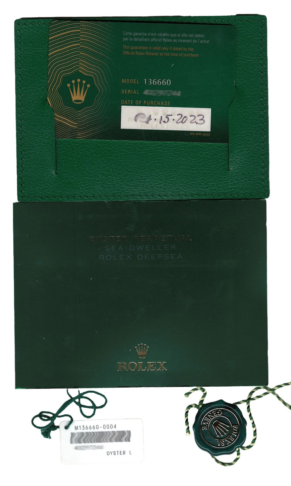 Rolex Sea-Dweller Deepsea Steel/Ceramic Black Mens 44mm Watch B/P '23 136660