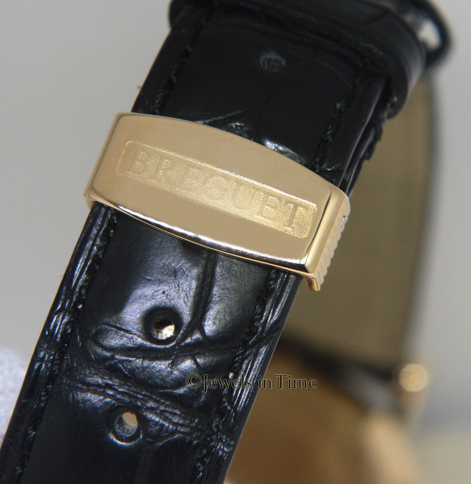 Breguet Horloger De La Marine 18k Yellow Gold Date Automatic Mens Watch