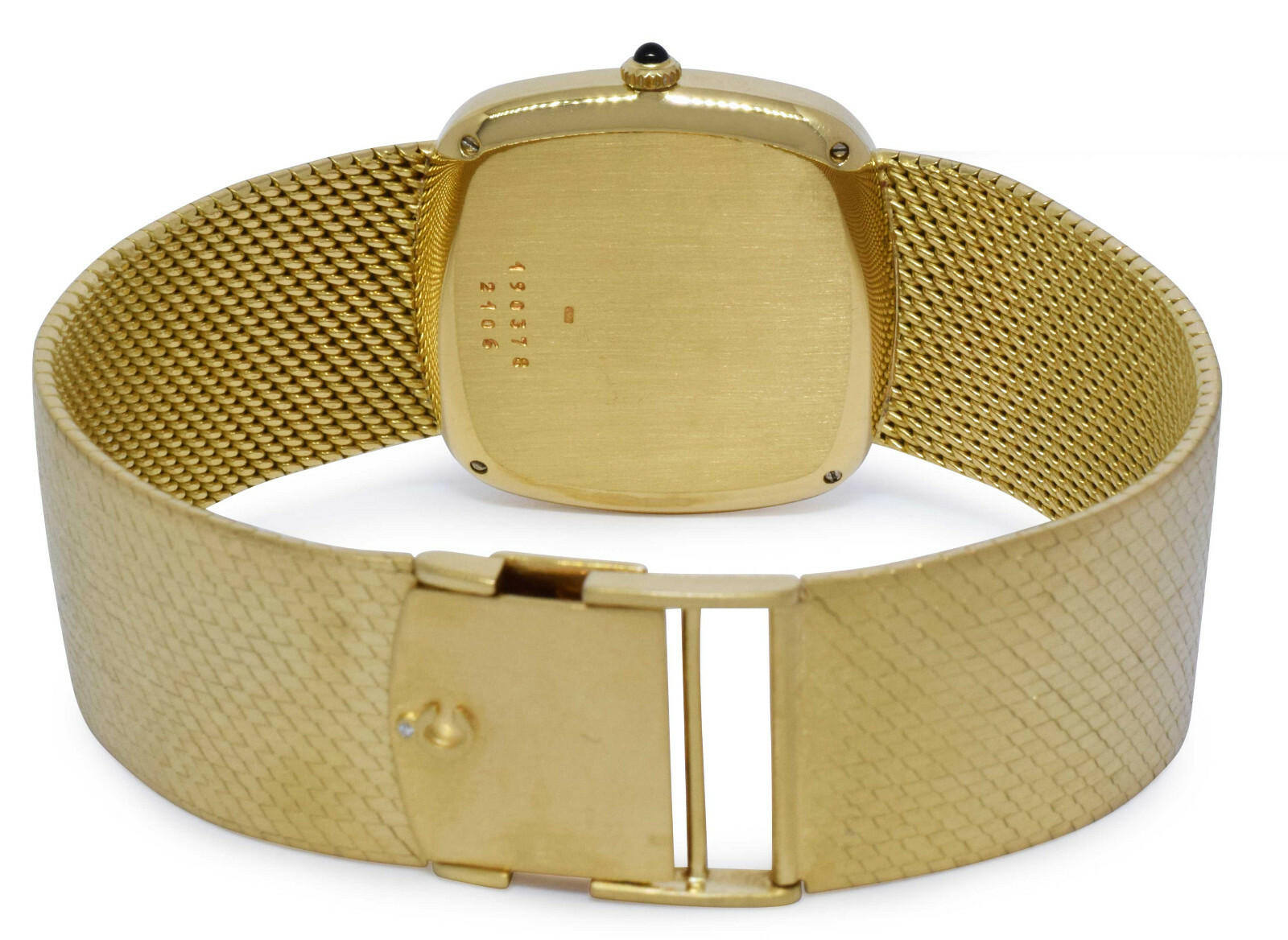 Chopard Happy Diamond 18k Yellow Gold Black Onyx Dial 32mm Manual Watch 2106