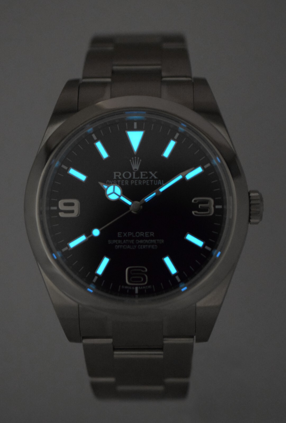 Rolex Explorer Stainless Steel Black Dial MK1 Mens 39mm Watch 214270