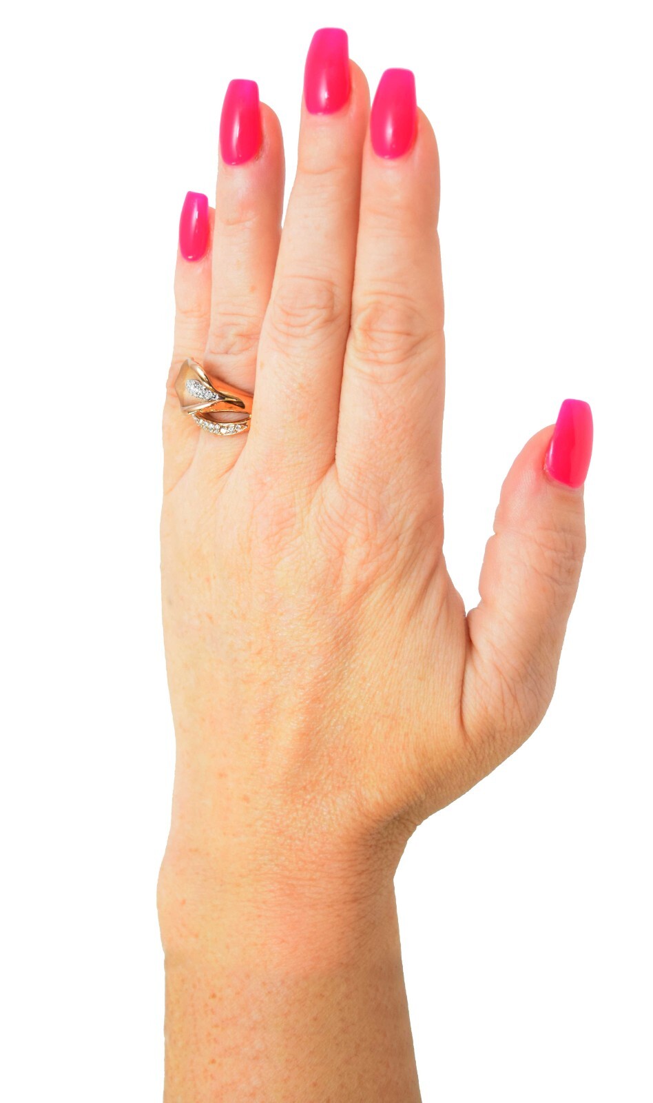 Sonia Bitton 18k Rose Gold 0.29ct Diamond Flower Ring Size 6.75