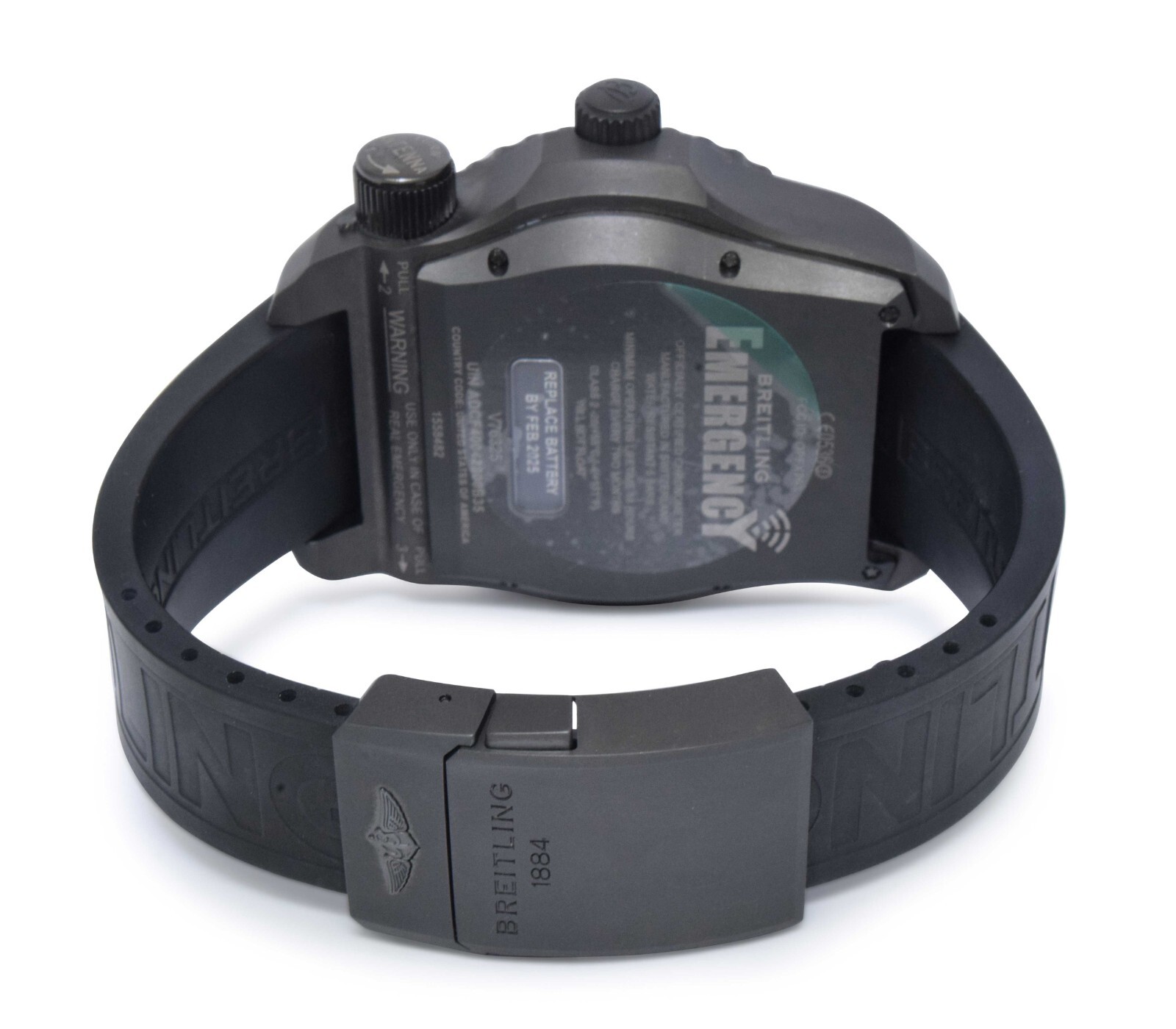 Breitling Emergency Night Mission Titanium Volcano Black 51mm Watch B/P V76325
