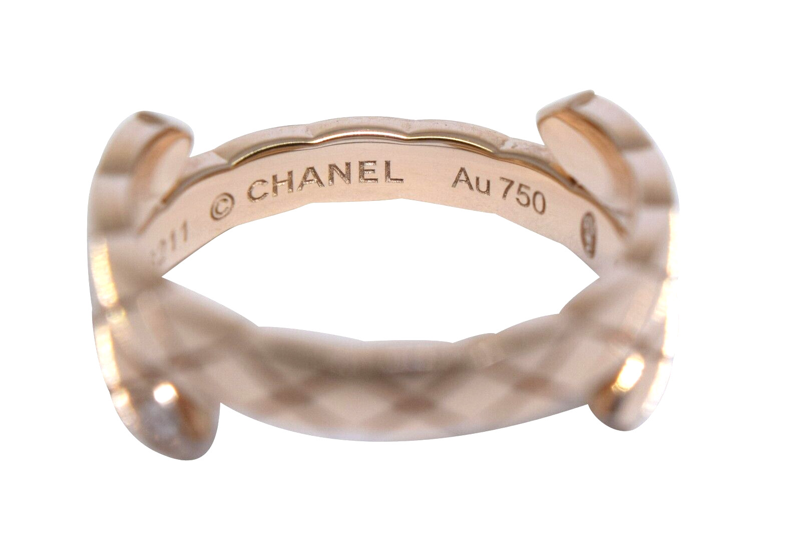 Chanel Coco Crush Toi Et Moi Small 18k Rose Gold & Diamond Ring Sz 50 B/P J11969