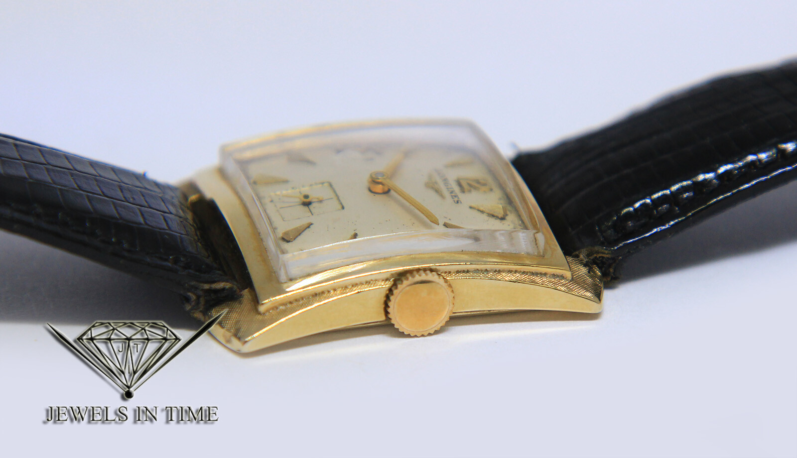 Longines Vintage 14k Yellow Gold Fancy Dress Mens Manual Wind Watch
