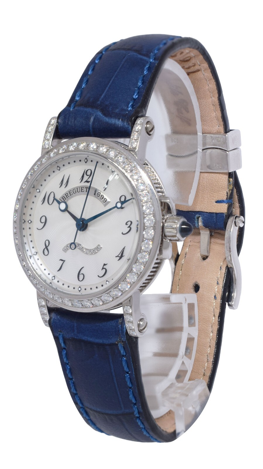 Breguet Marine 8818 18k White Gold Diamond Ladies 30mm Automatic Watch 8818BB