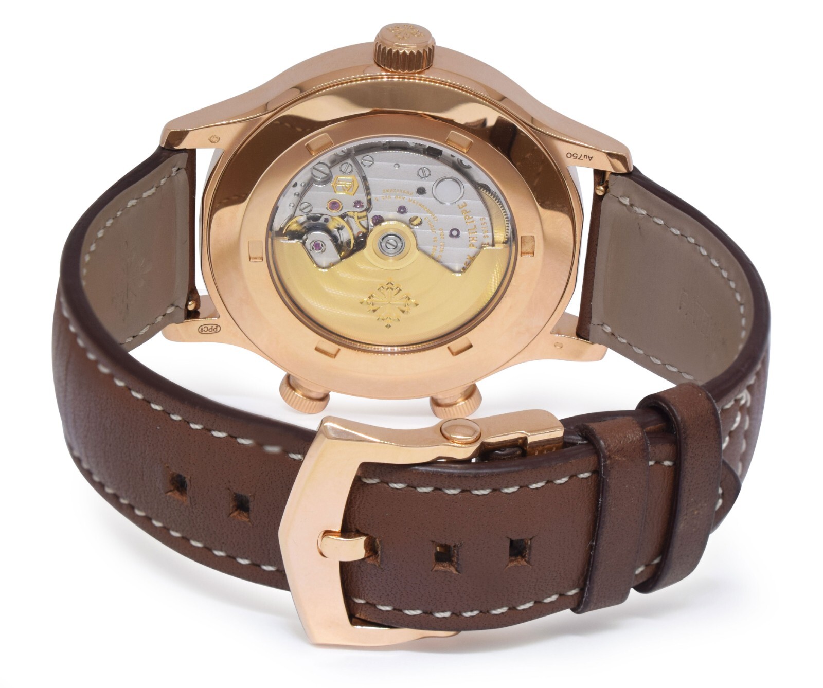 Patek Philippe Calatrava Pilot Travel Time 5524 18k Rose Gold 42mm Watch 5524R
