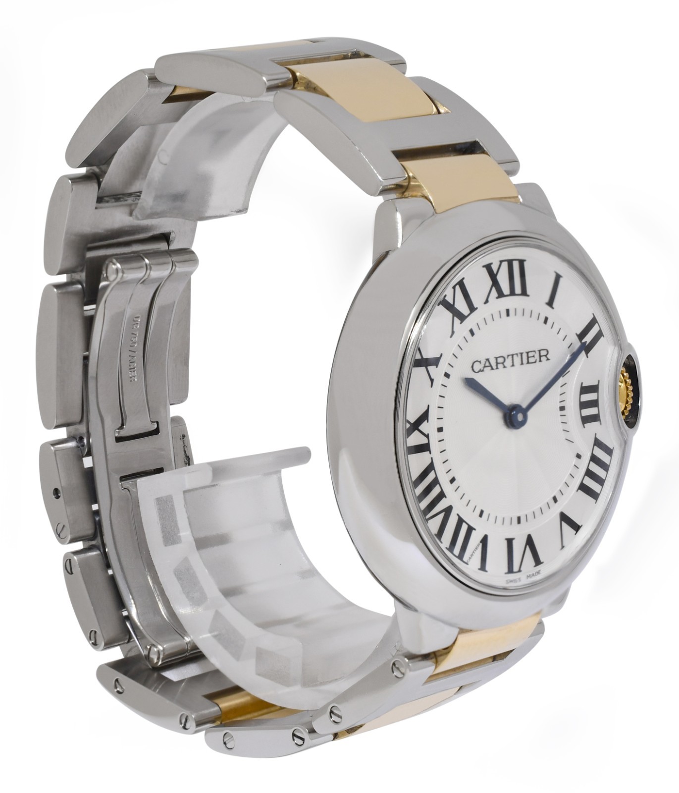 Cartier Ballon Bleu 36mm 18k Yellow Gold/Steel Quartz Watch W69008Z3 3005
