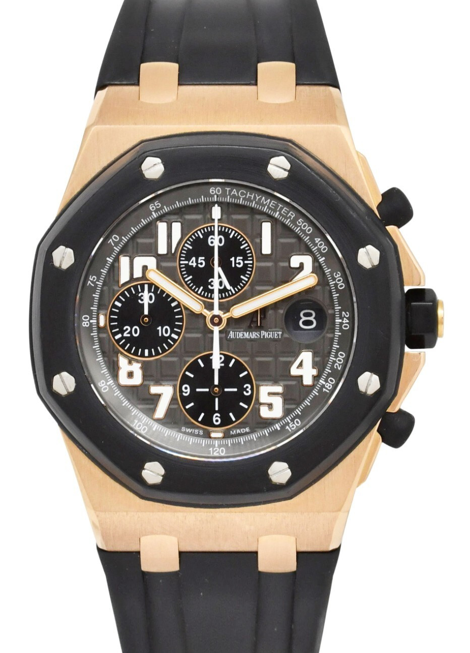Audemars Piguet Royal Oak Offshore 42 Chrono  Rose Gold RubberClad Watch 25940OK