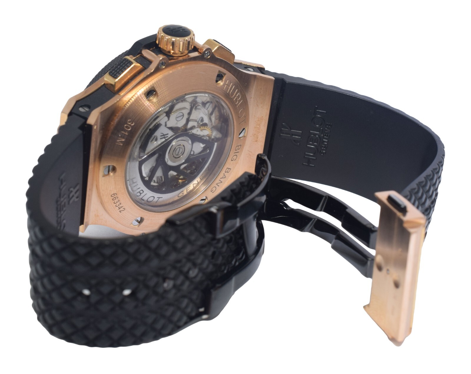 Hublot Big Bang Rose Gold /Ceramic Black Dial 44mm Watch B/P 301.PB.130.RX