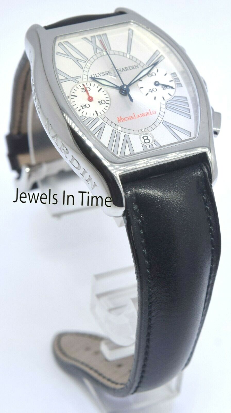 Ulysse Nardin Michelangelo Chronograph Stainless Steel Silver Mens Watch 563-62