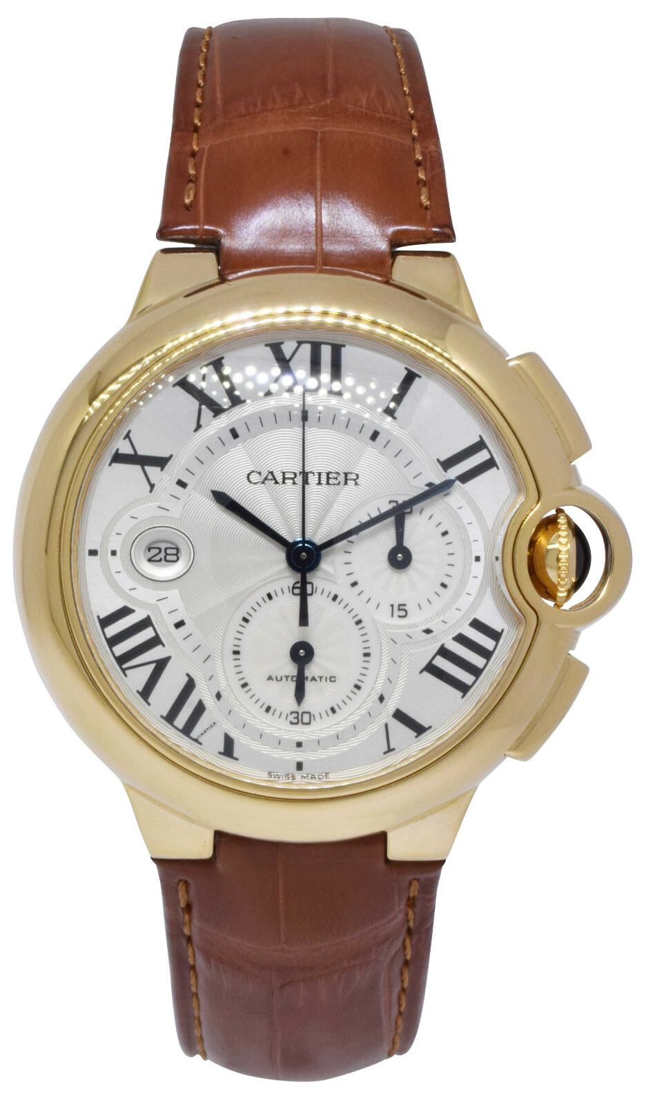 Cartier Ballon Bleu XL 44mm Chronograph 18k Yellow Gold Watch W6920007 3106 Cartier Ballon Bleu XL 44mm Chronograph 18k Yellow Gold Watch W6920007 3106