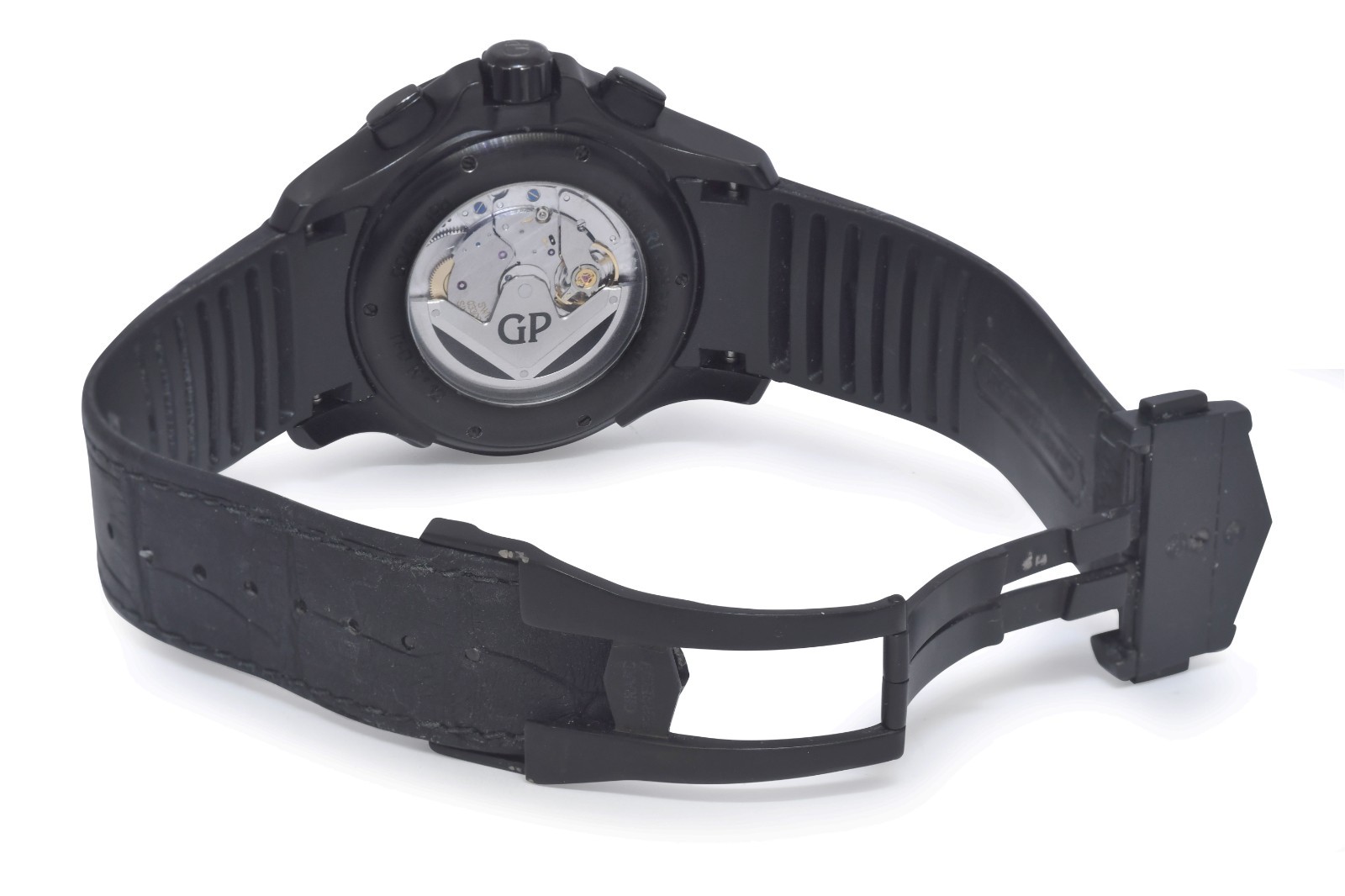 Girard Perregaux Traveller WWTC Chronograph Black Titanium DLC 44mm Watch 49700