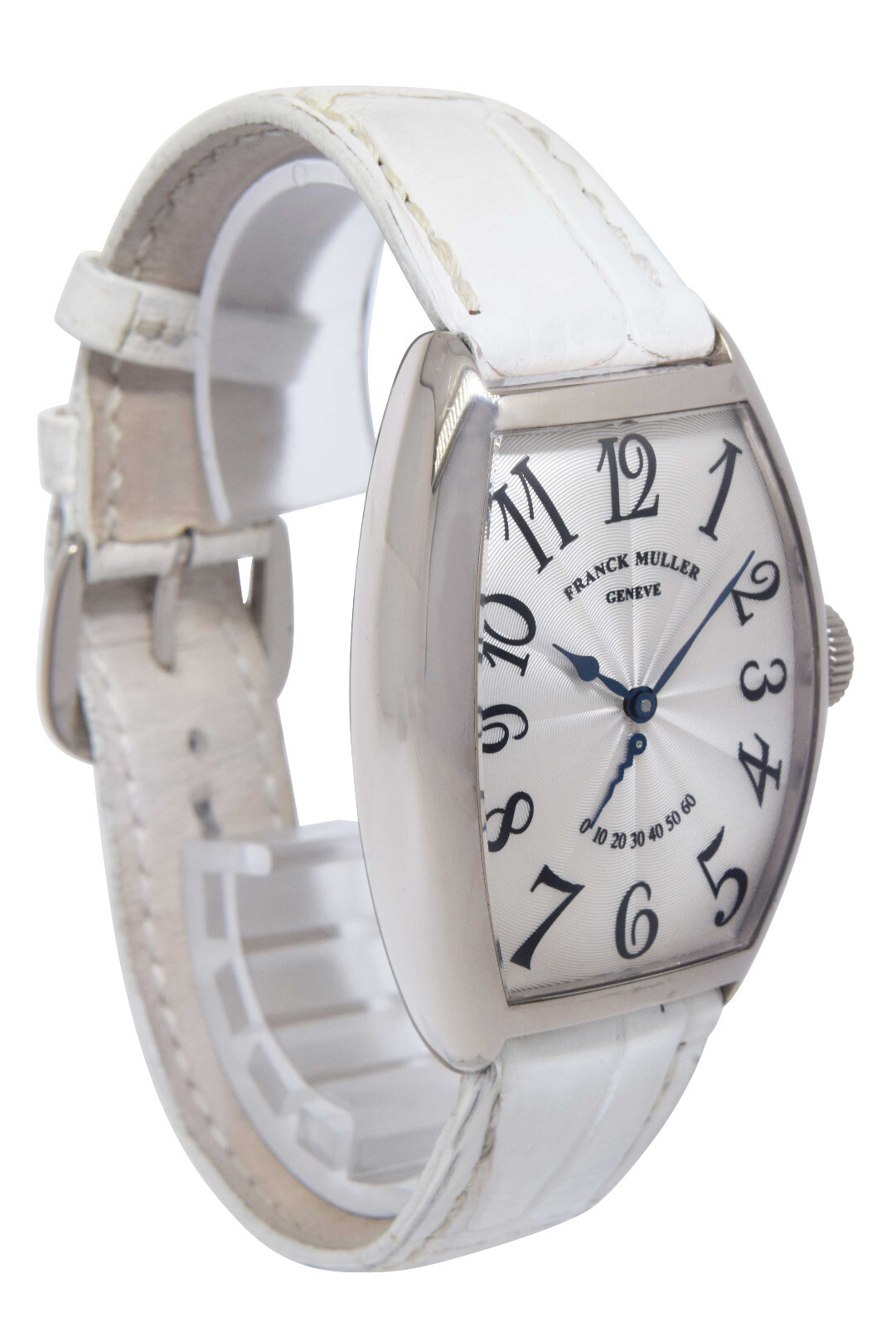 Franck Muller Curvex Retrograde 18K White Gold 32mm Manual Watch B/P 5850 RET