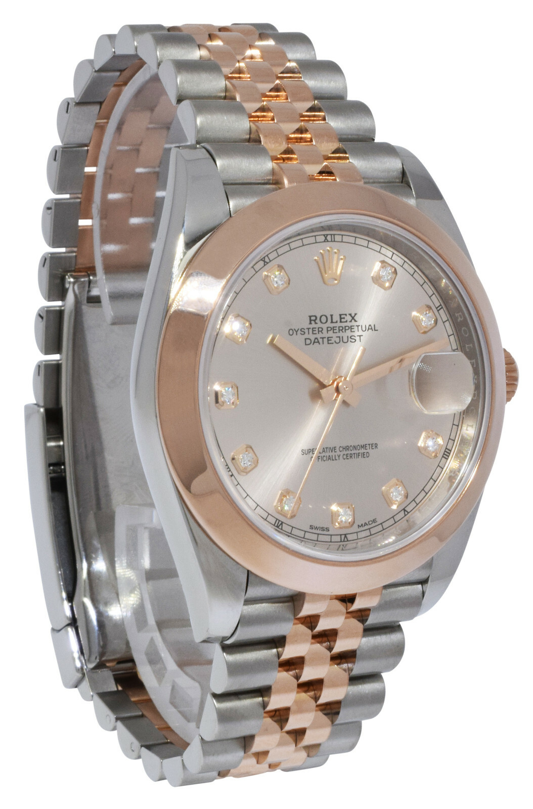 Rolex Datejust 41 18K Rose Gold/Steel Sundust Dial Watch Box/Card '19 126301