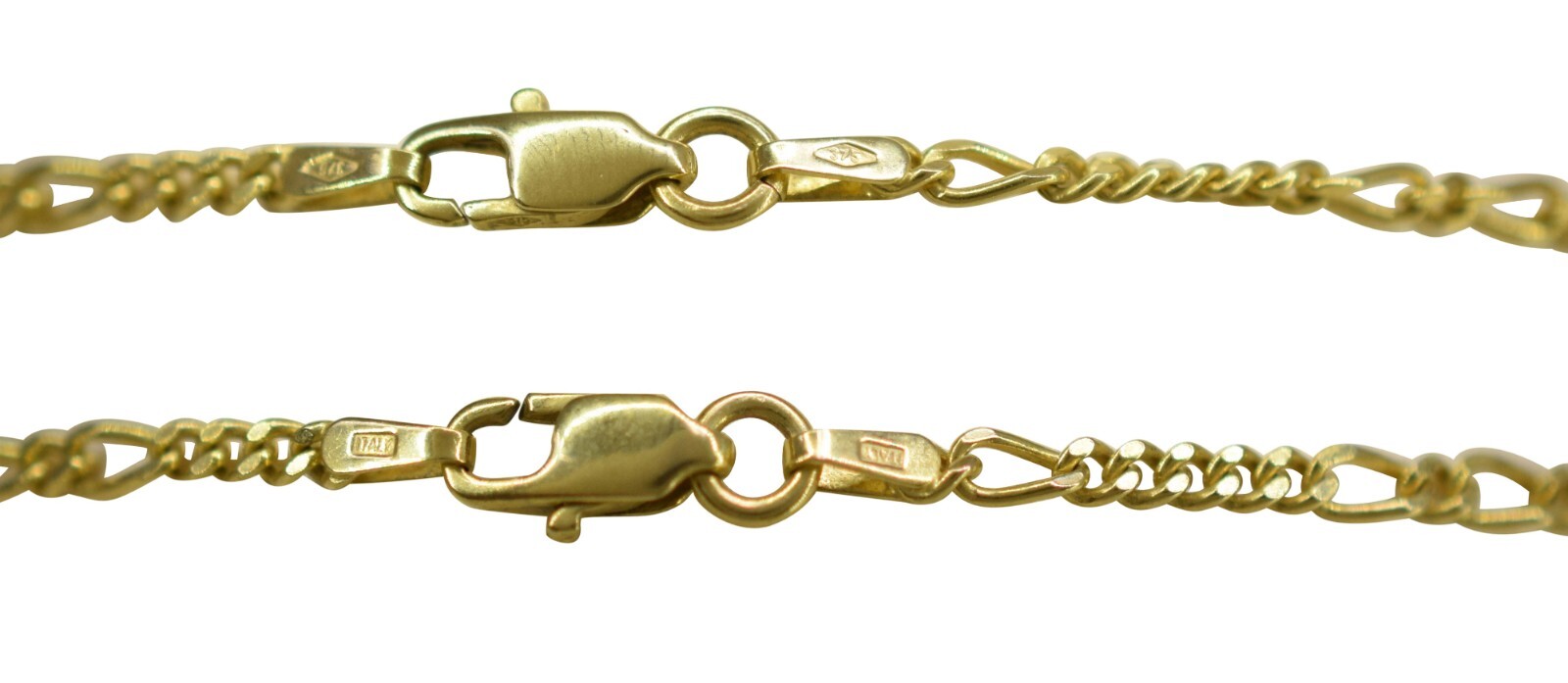14k Yellow Gold Opal Triplet Pendant on 9k Yellow Gold Figaro Chain Necklace 16"