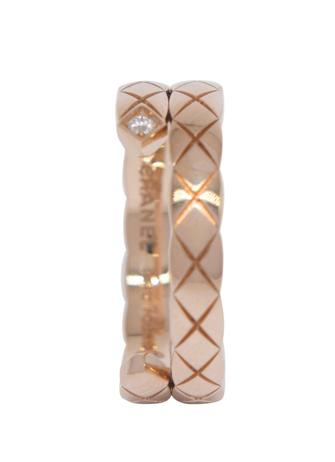 Chanel Coco Crush Toi Et Moi Small 18k Rose Gold & Diamond Ring Sz 50 B/P J11969