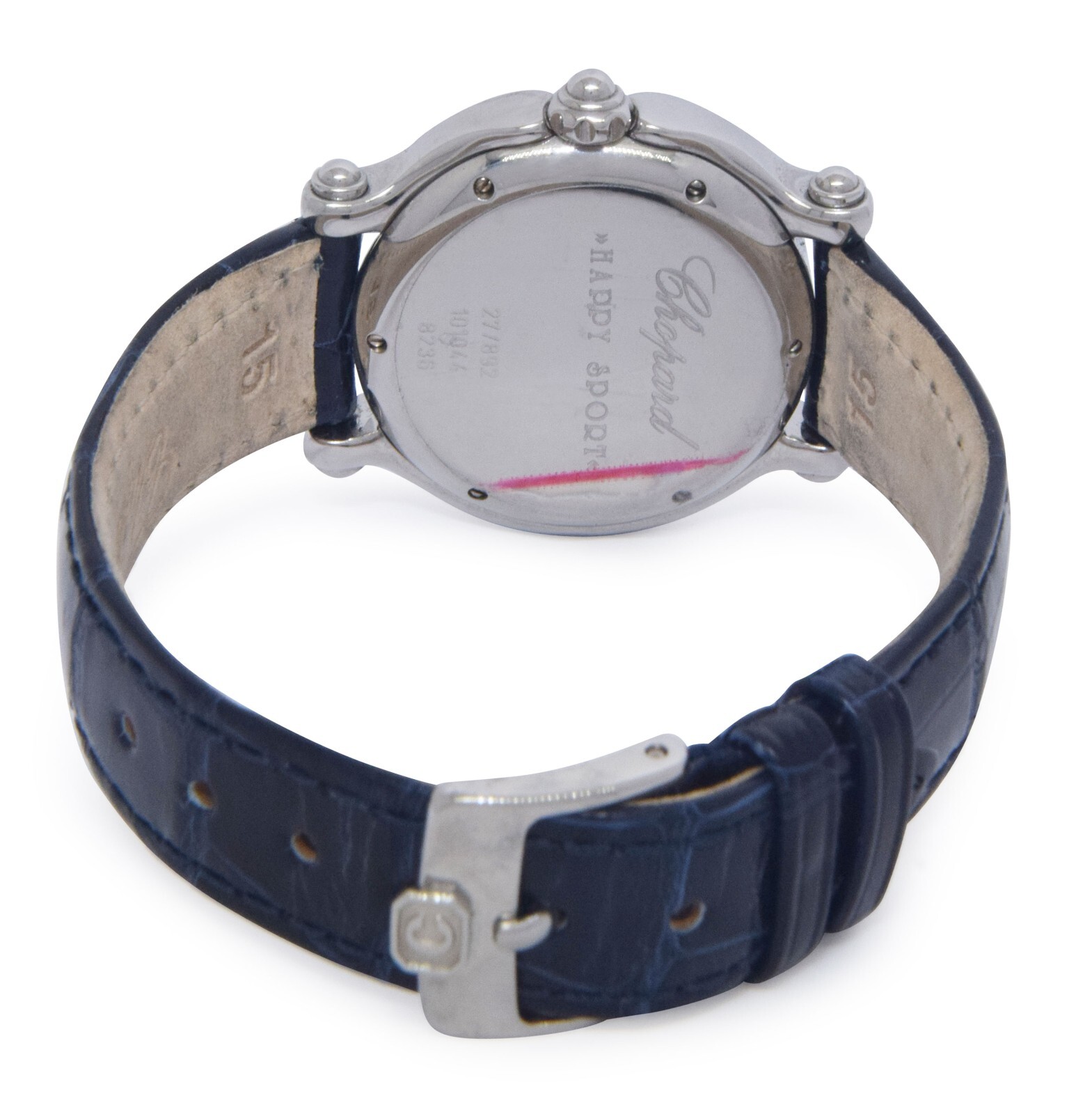 Chopard Happy Sport Fish Steel Blue Dial Ladies 32mm Quartz Watch 27/8921