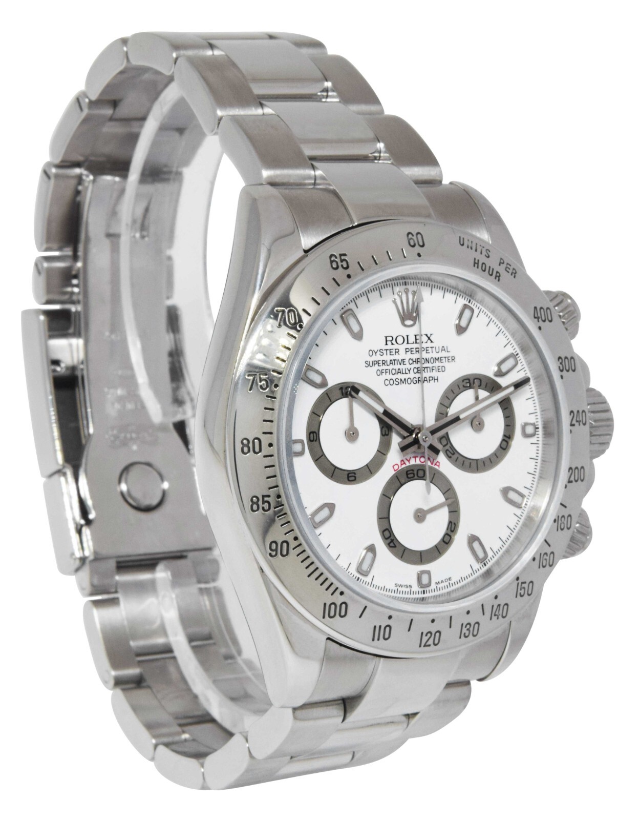 Rolex Daytona Chronograph Steel White Dial Mens 40mm Watch Z 116520