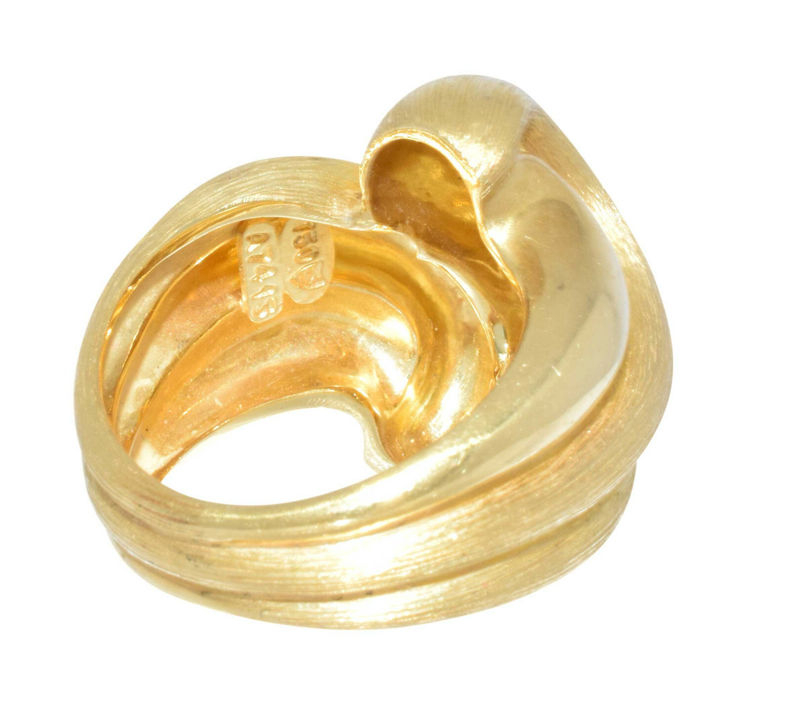 Henry Dunay 18k Yellow Gold Textured Sabi Finish Ring US Size 5