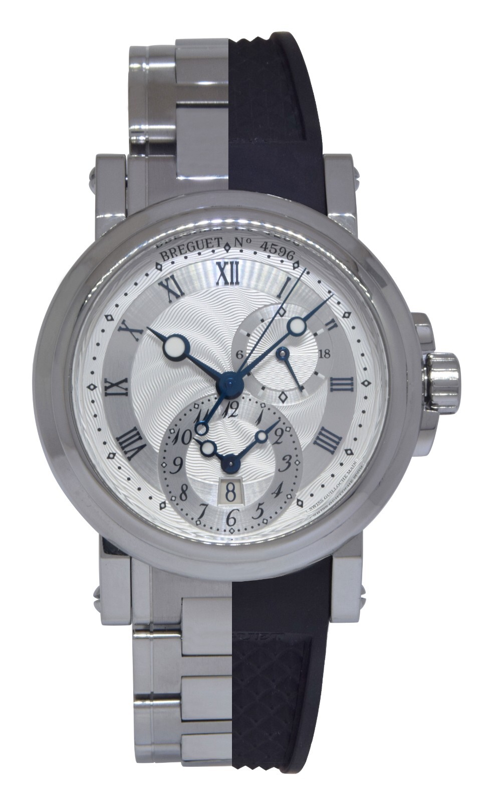 Breguet Marine Dual Time GMT Steel Mens 42mm Automatic Watch B/P '14 5857ST Breguet Marine Dual Time GMT Steel Mens 42mm Automatic Watch B/P '14 5857ST