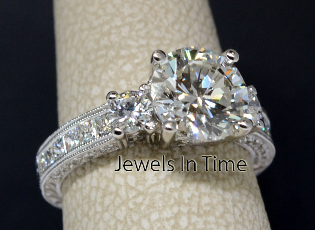 2.03 Carat Round Brilliant Diamond Ring 18k White Gold GIA Certificate Size 5.5 2.03 Carat Round Brilliant Diamond Ring 18k White Gold GIA Certificate Size 5.5