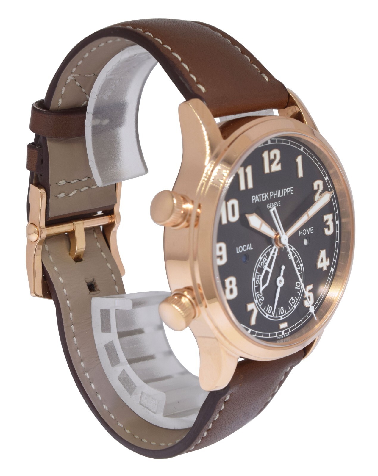 Patek Philippe Calatrava Pilot Travel Time 5524 18k Rose Gold 42mm Watch 5524R