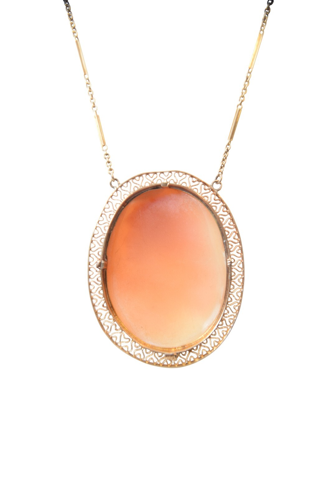 Ladies Cameo Necklace 14k & 10K Yellow Gold