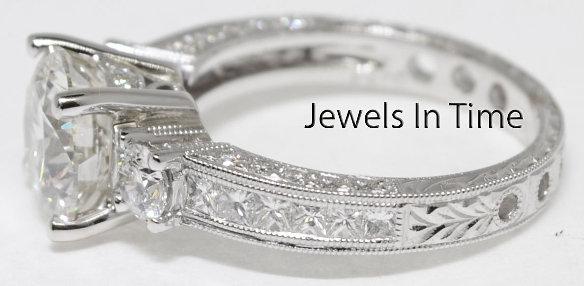 2.03 Carat Round Brilliant Diamond Ring 18k White Gold GIA Certificate Size 5.5