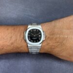 Patek Philippe Nautilus Jumbo Steel Black Power Reserve 42mm Watch B/P 3710/1A Patek Philippe Nautilus Jumbo Steel Black Power Reserve 42mm Watch B/P 3710/1A