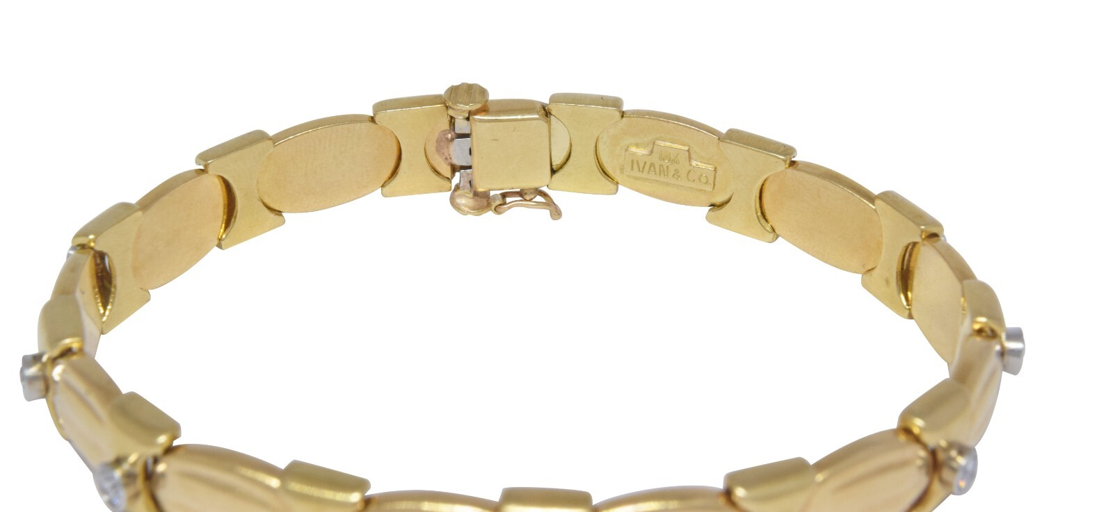Ivan & Co. 18k Yellow Gold 1.30ct Diamond Bracelet 8"