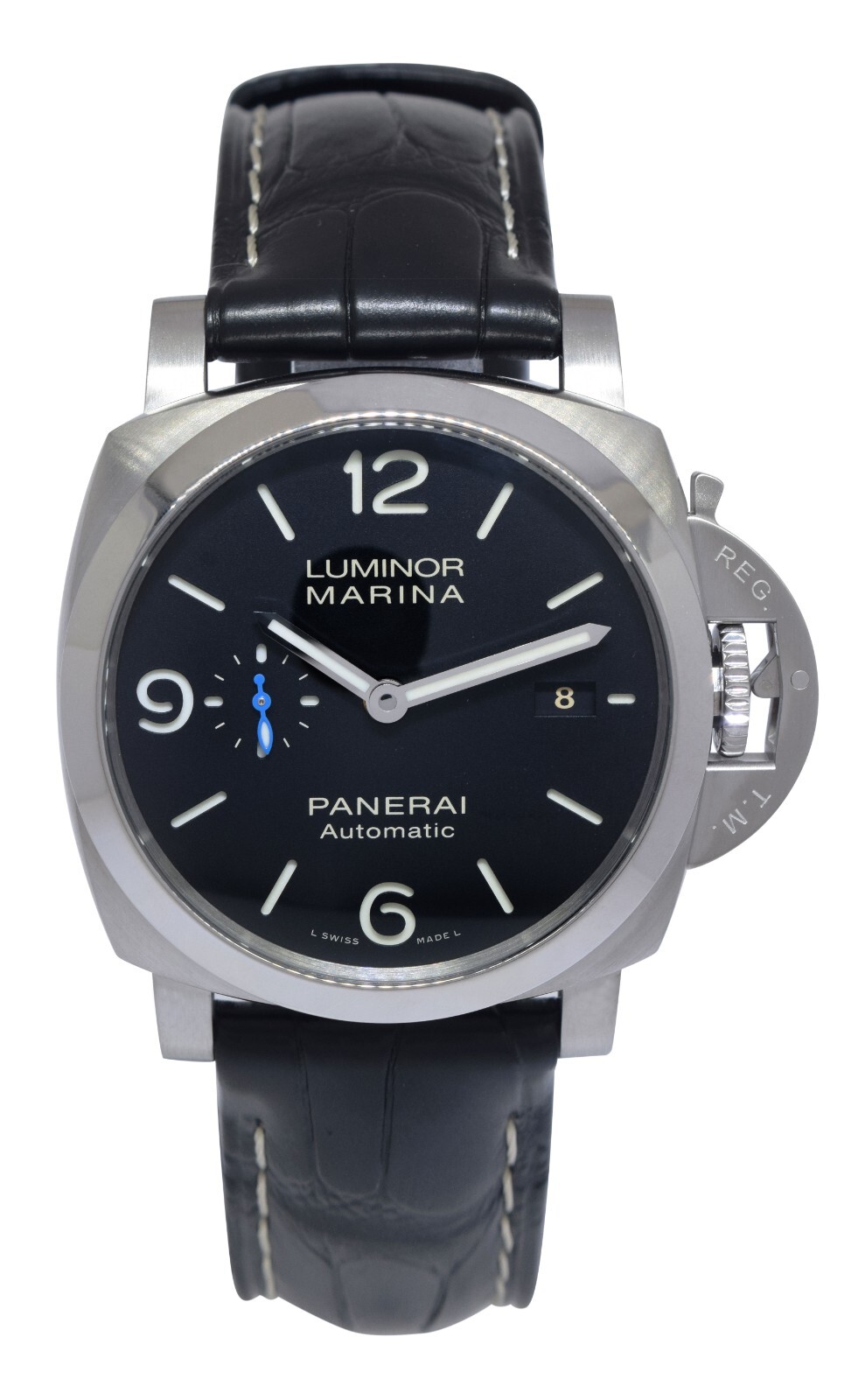 Panerai Luminor Marina PAM 1312 Steel Black Dial Mens 44mm Watch B/P PAM01312
