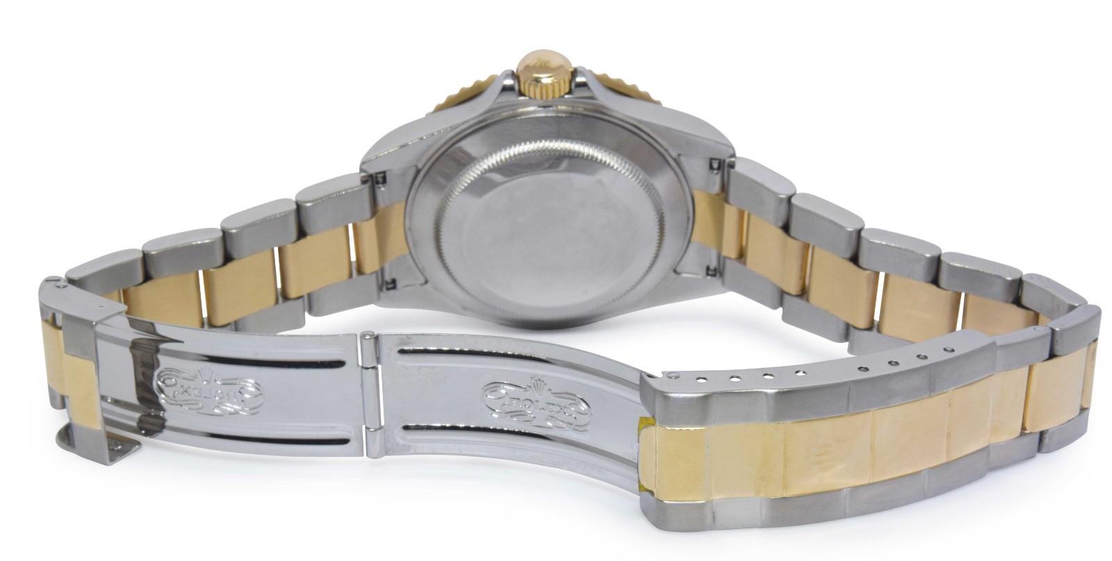 Rolex Submariner 18k Yellow Gold/Steel Serti Diamond 40mm Watch +Papers D 16613