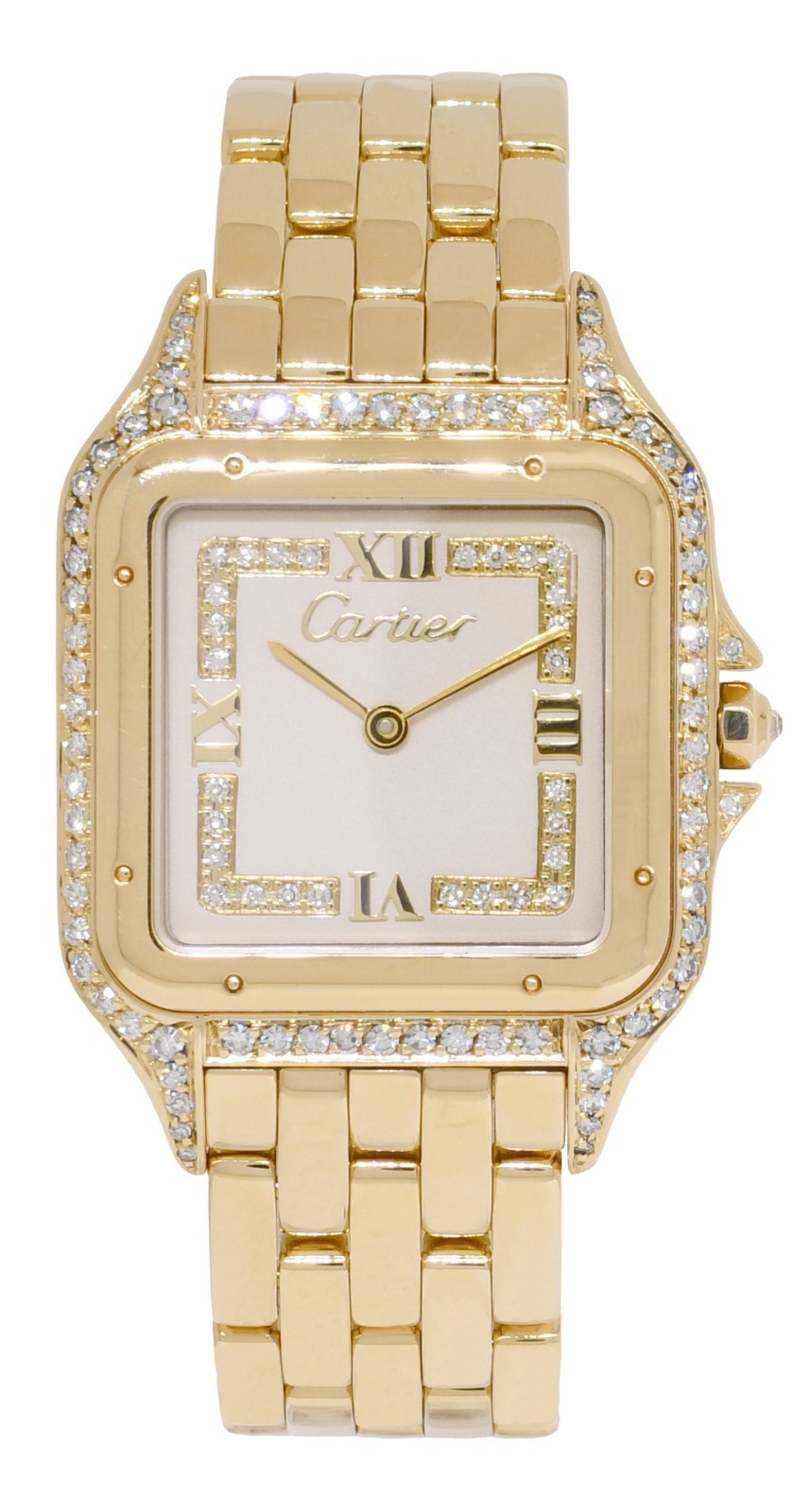 Cartier Panthere Large 18k Yellow Gold & Diamond Quartz Watch 883969