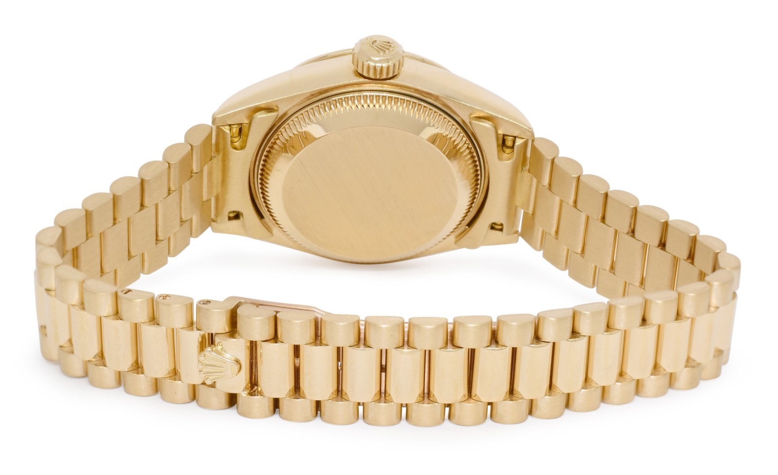 Rolex Datejust President 18k Yellow Gold Pyramid Diamond 26mm Watch B/P T 69258