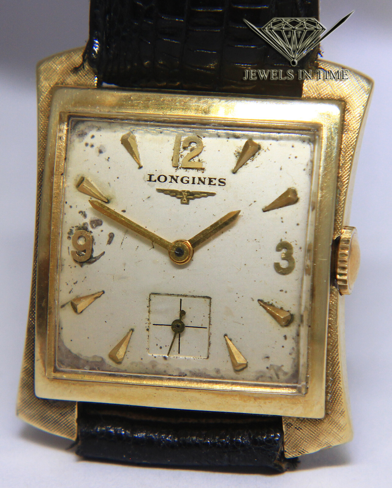 Longines Vintage 14k Yellow Gold Fancy Dress Mens Manual Wind Watch