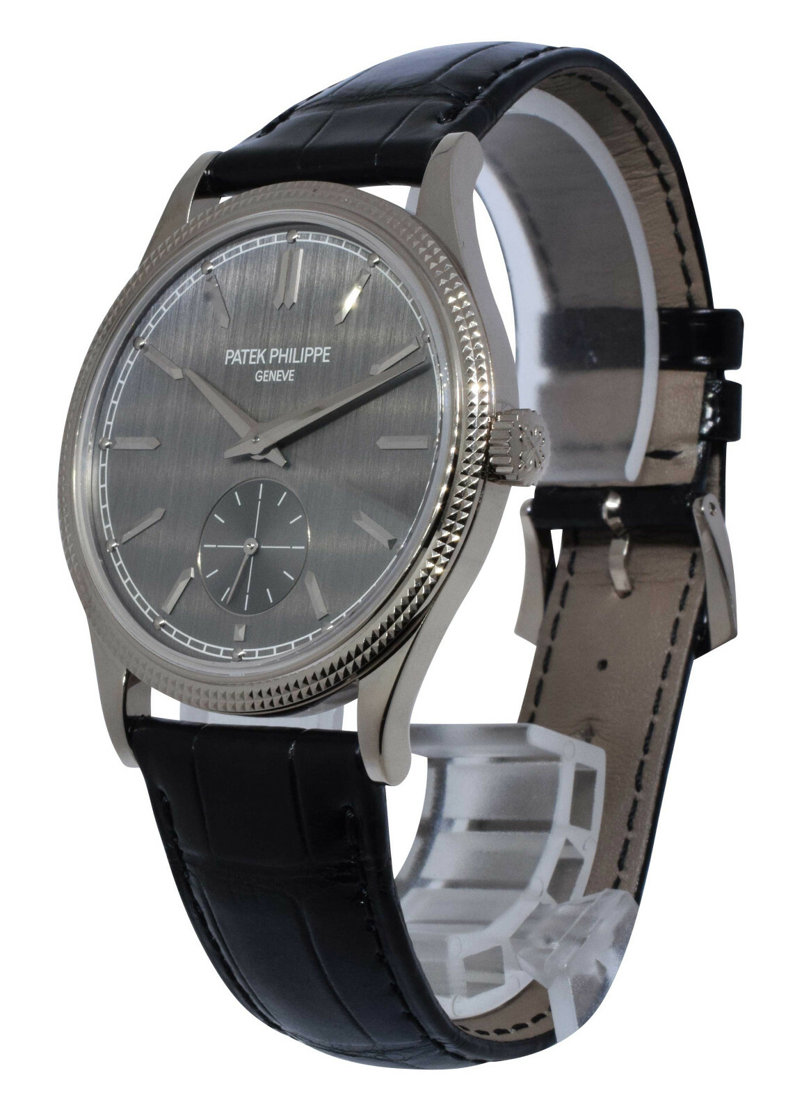 NEW Patek Philippe 6119 Calatrava 18k WG Gray Brushed Dial 39 Manual Watch 6119G