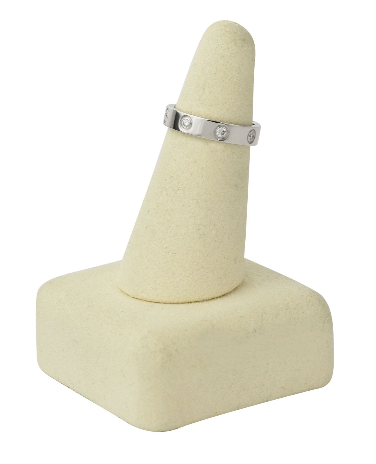 Cartier Love Ring 8 Diamonds 18k White Gold Small Band Size 51 B4050651 Cartier Love Ring 8 Diamonds 18k White Gold Small Band Size 51 B4050651