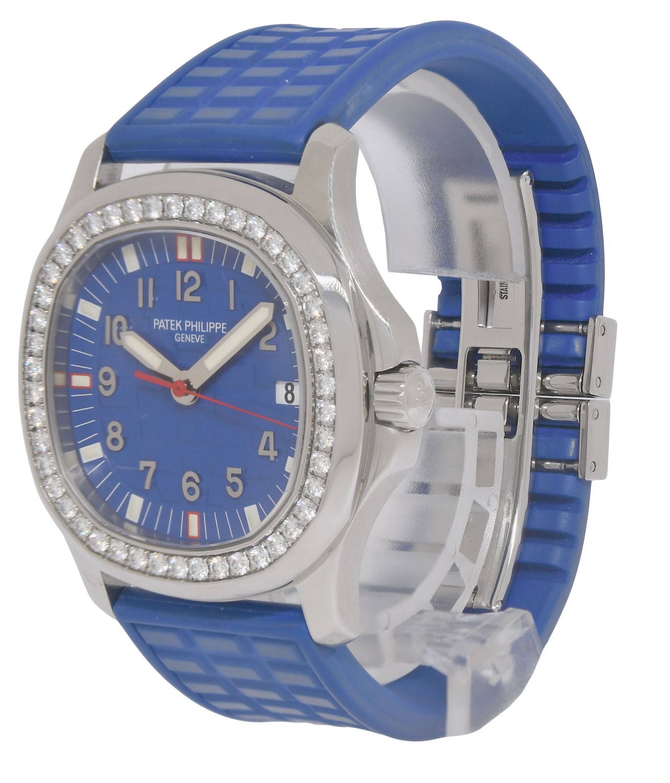 Patek Philippe Aquanaut 5067 Luce Steel & Diamond Blue Ladies Watch 5067A