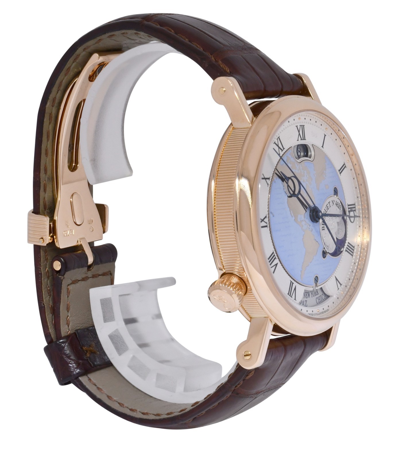 Breguet Classique Hora Mundi 18k Rose Gold World Time 43mm Watch B/P 5717 Breguet Classique Hora Mundi 18k Rose Gold World Time 43mm Watch B/P 5717