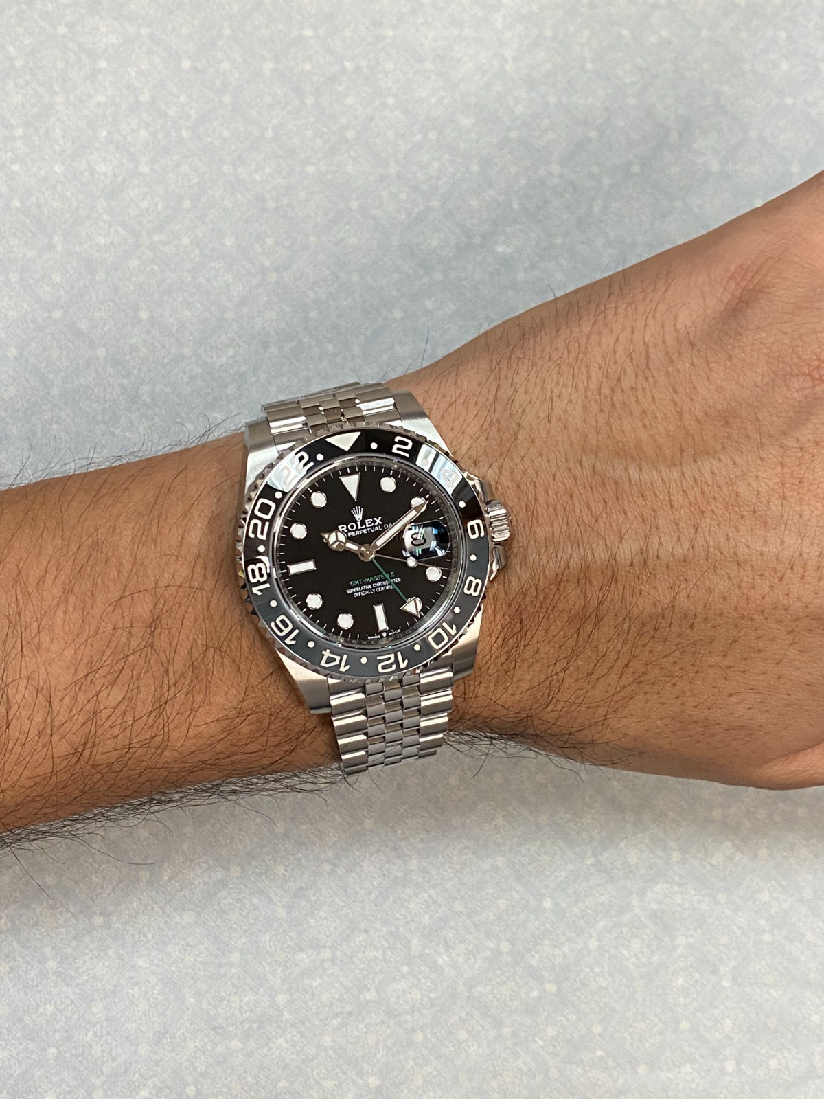 Rolex GMT-Master II Steel Black/Grey Ceramic Jubilee Watch B/P '26 126710GRNR
