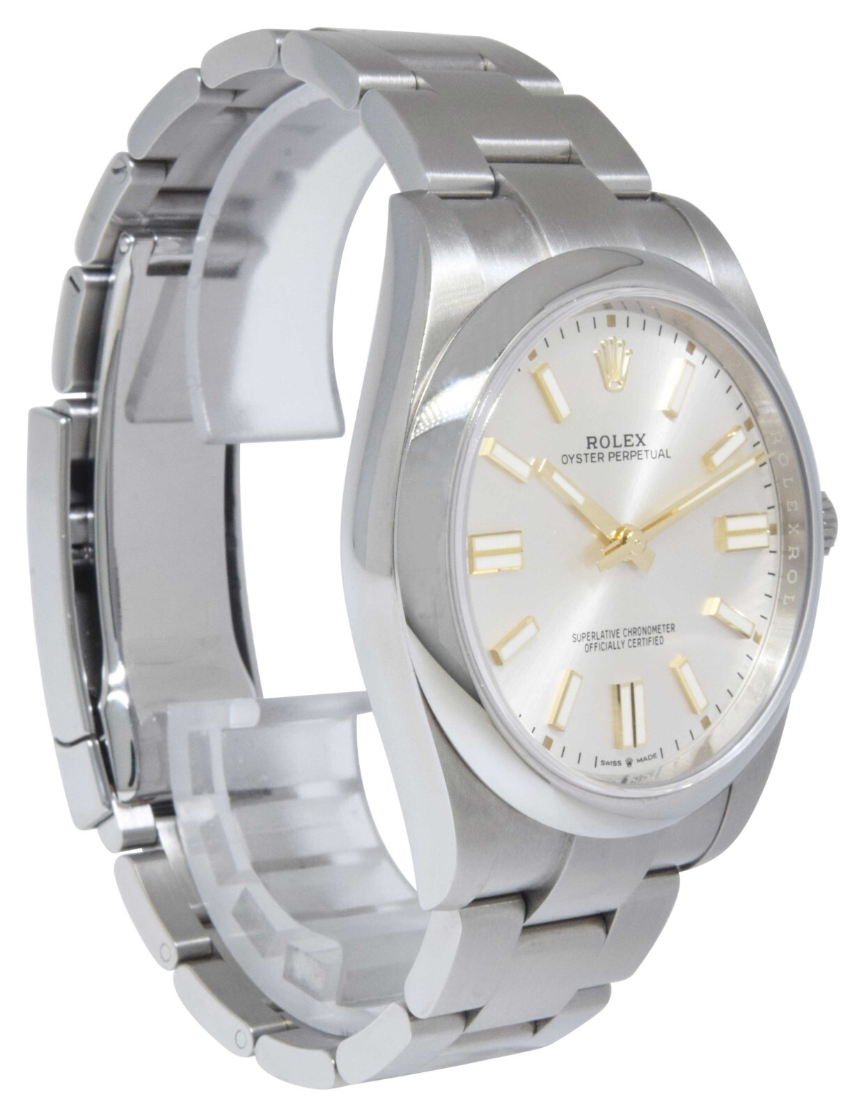 Rolex Oyster Perpetual 41 Steeel Silver Dial Mens Watch +Card '22 124300