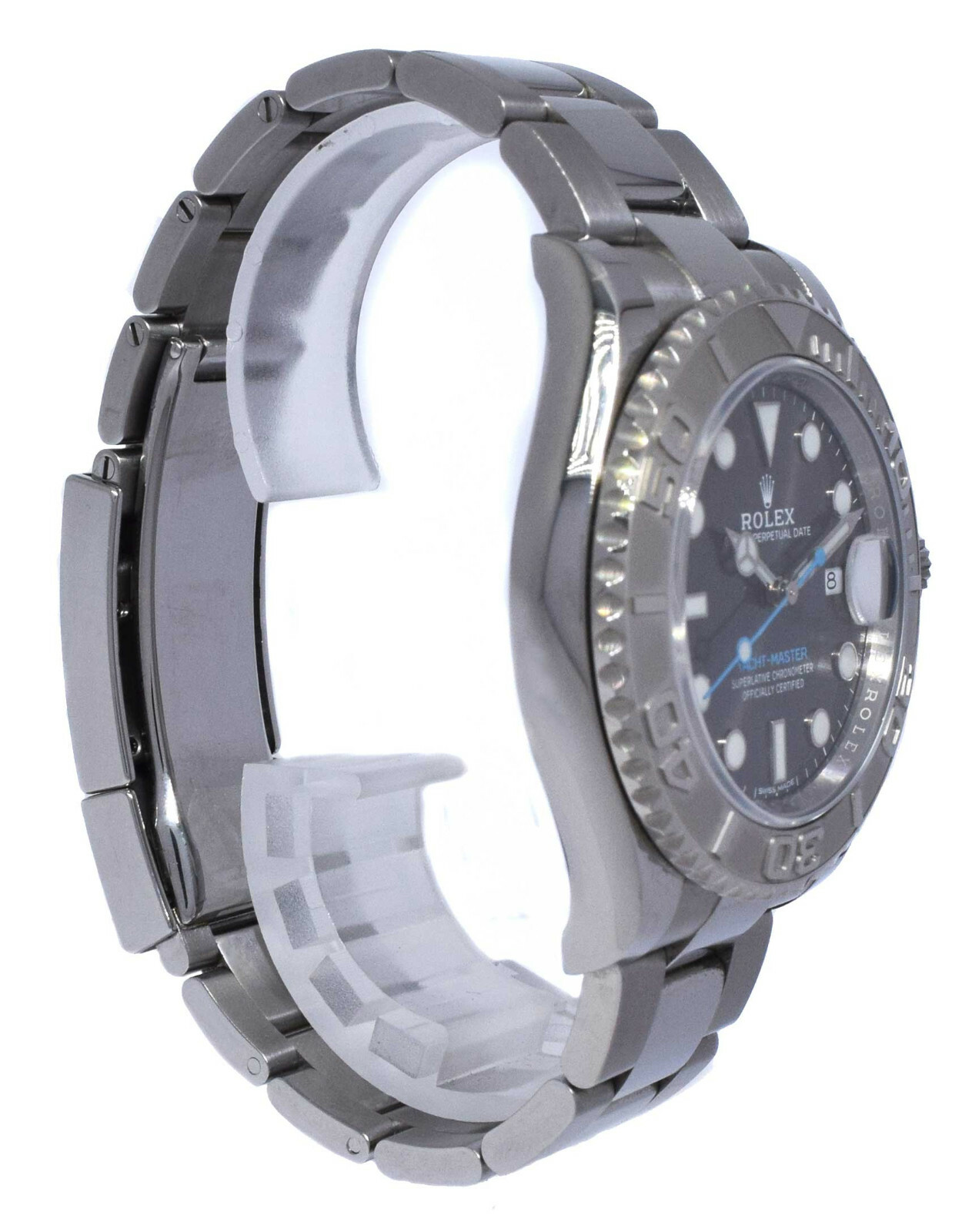 Rolex Yacht-Master 40 Steel & Platinum Rhodium Dial Mens Watch 116622