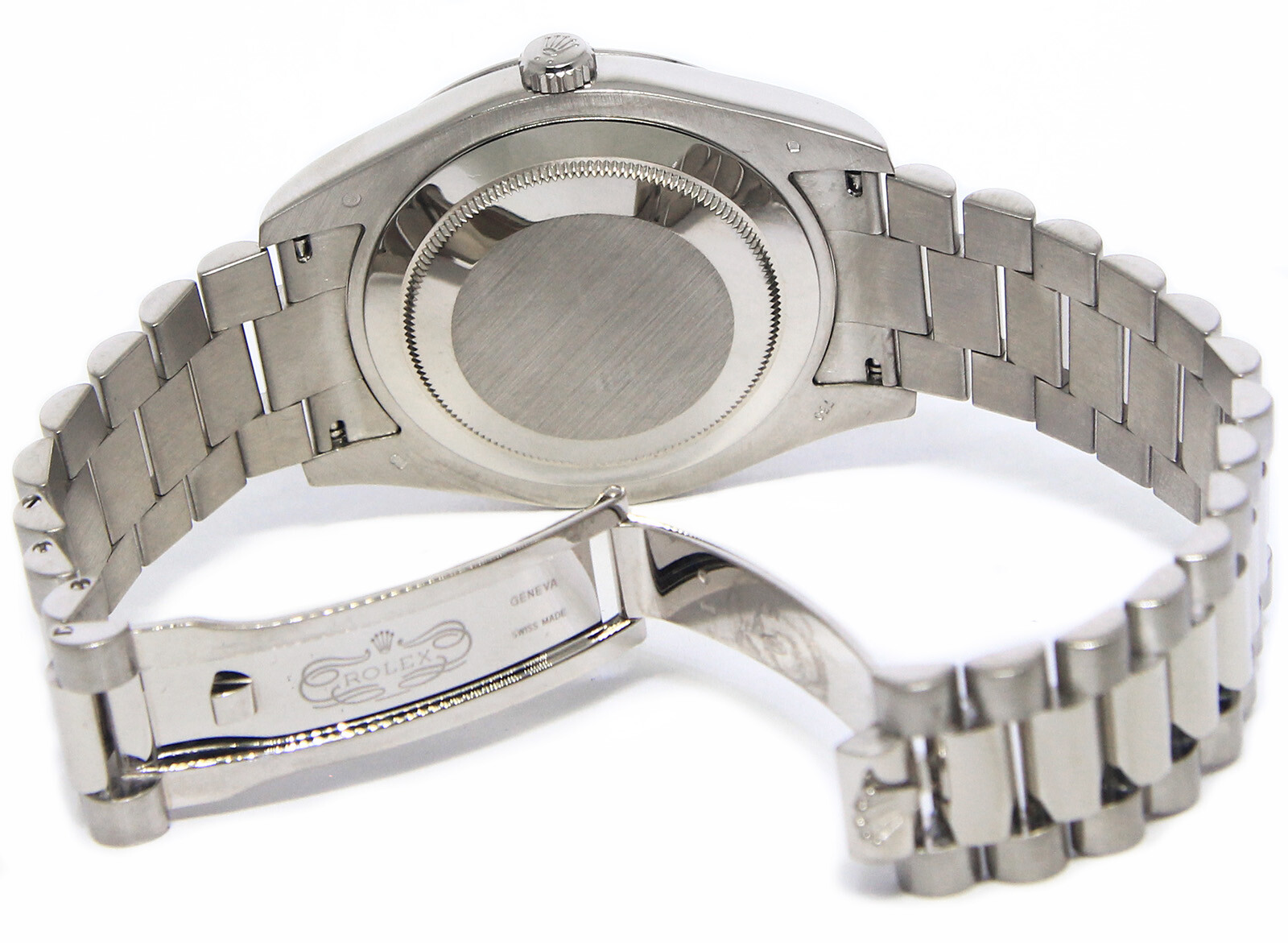 Rolex Day-Date II President 18k WG Ivory Concentric 41mm Watch '12 B/P 218239