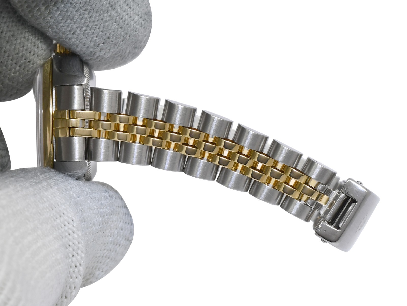 Rolex Datejust 18k Yellow Gold/Steel MOP Diamond Dial Ladies 26mm Watch F 79163