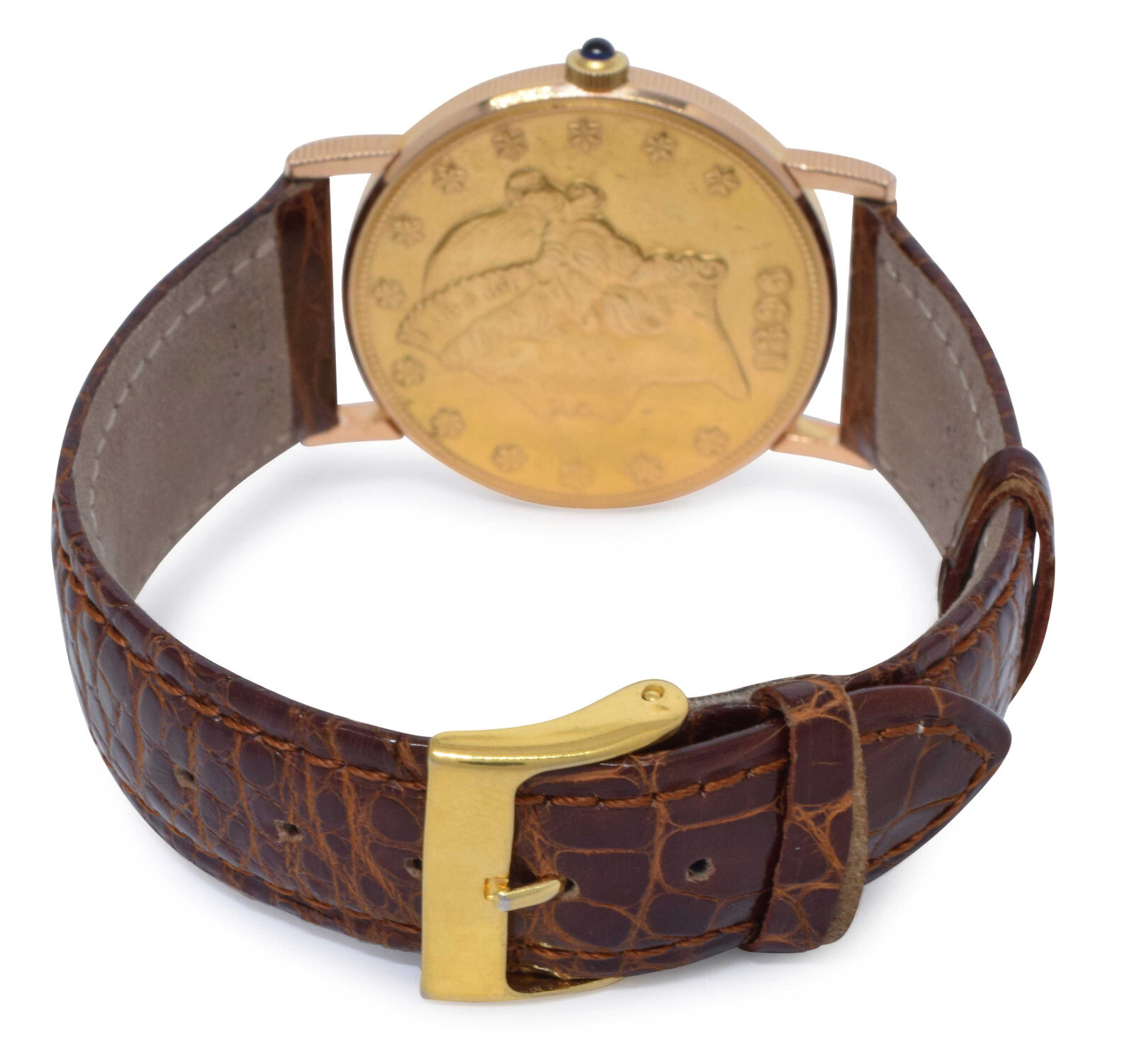 CORUM $20 US Coin Double Eagle 22k Yellow Gold Mens 34.5mm Manual Watch 1896