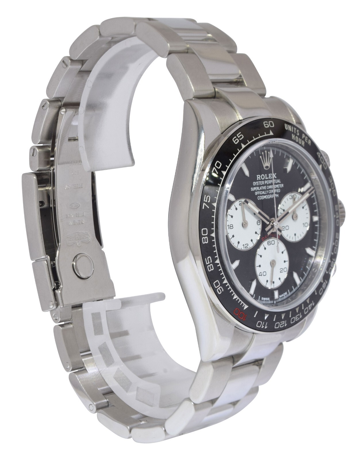 Rolex Daytona Steel Black/White Dial Anniversary Custom Mens 40mm Watch Z 116520