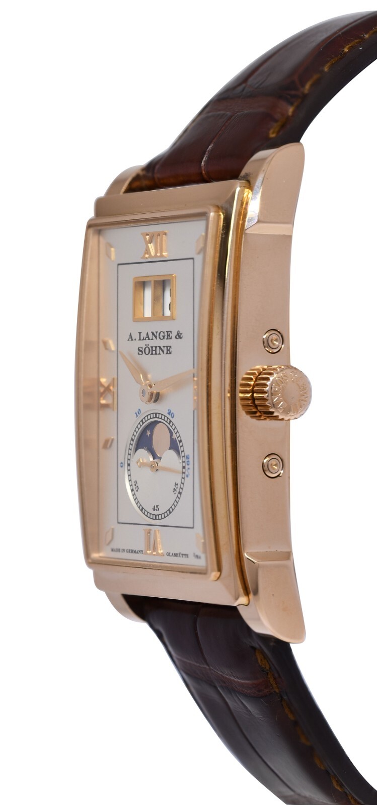 A. Lange & Sohne Cabaret 18k Rose Gold Moonphase Mens Manual Watch 118.032