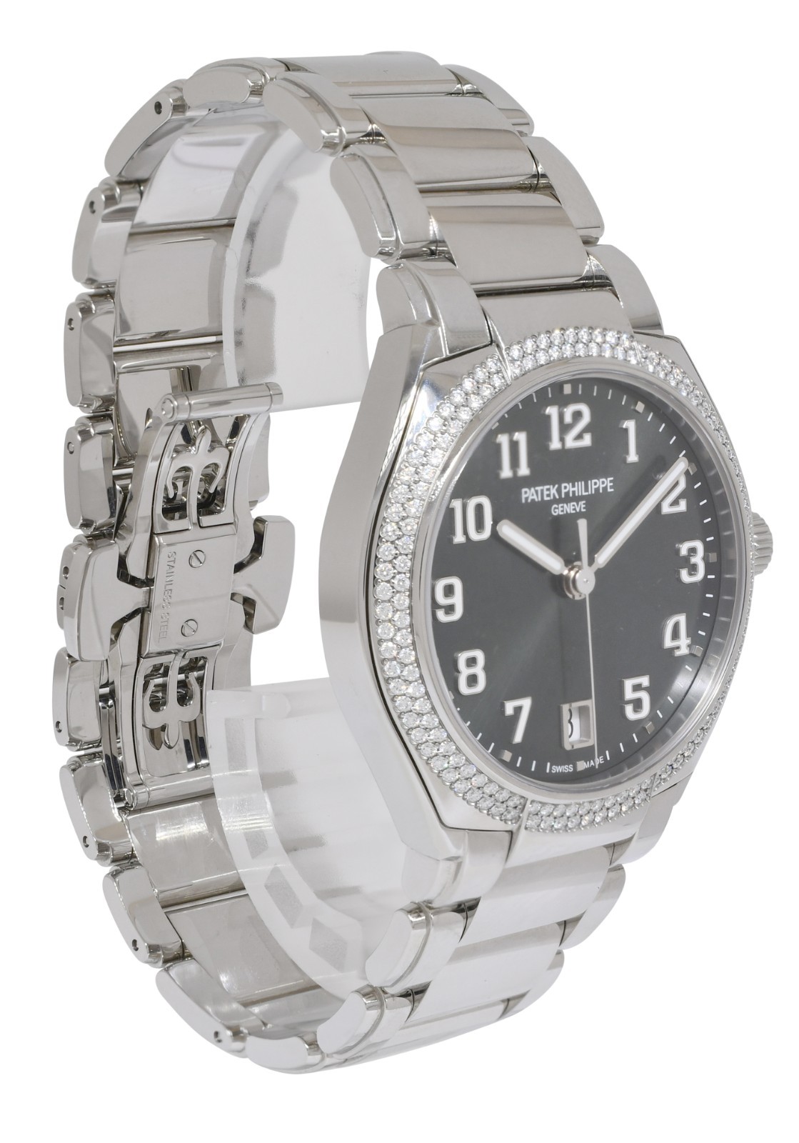 Patek Philippe Twenty~4 Steel & Diamond Olive Green Watch BP ' 24 7300/1200A-011