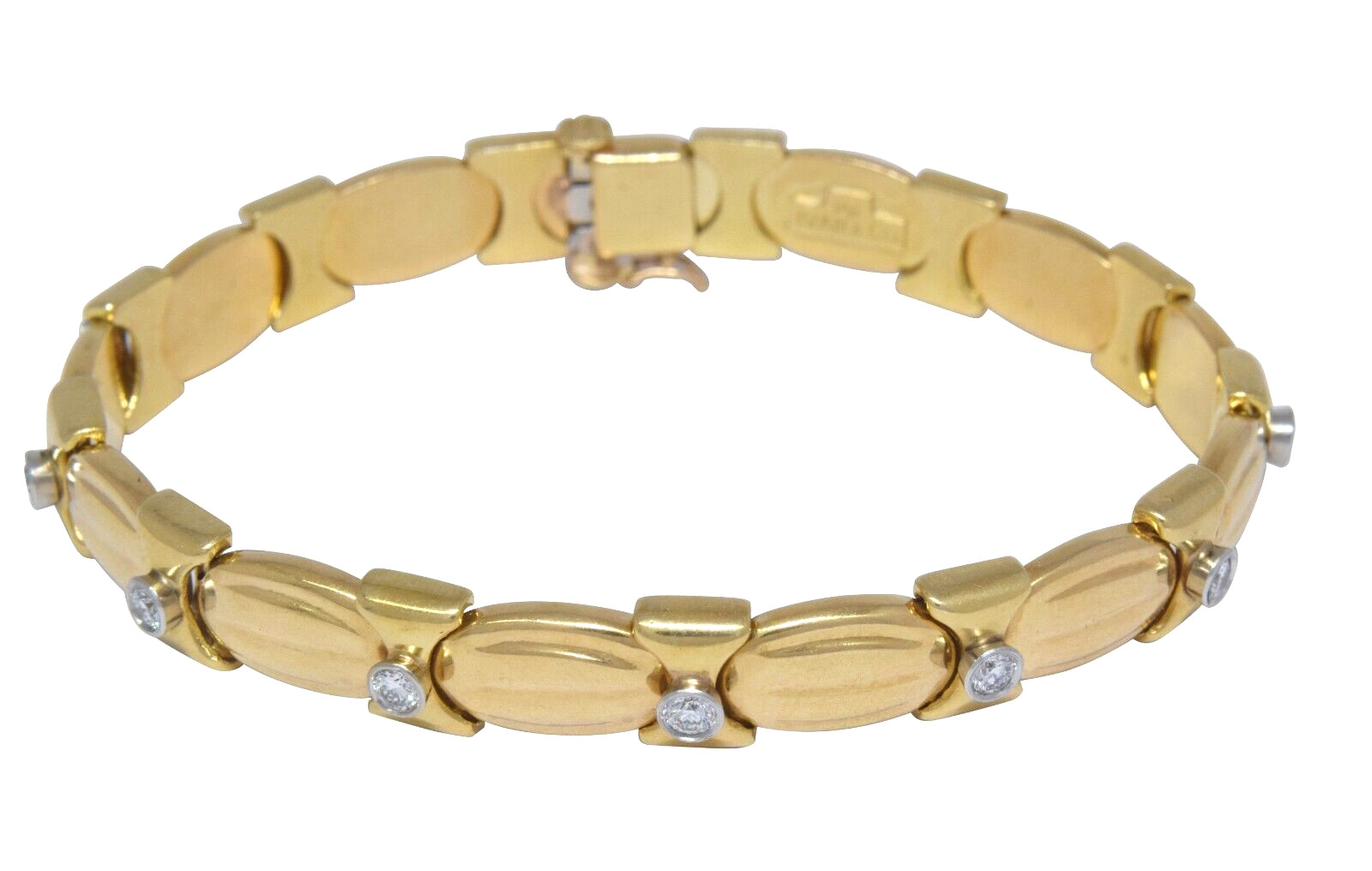 Ivan & Co. 18k Yellow Gold 1.30ct Diamond Bracelet 8"